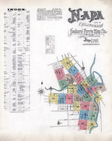 1901 Town Map of Napa California