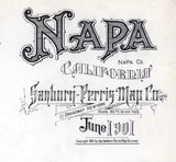 1901 Town Map of Napa California