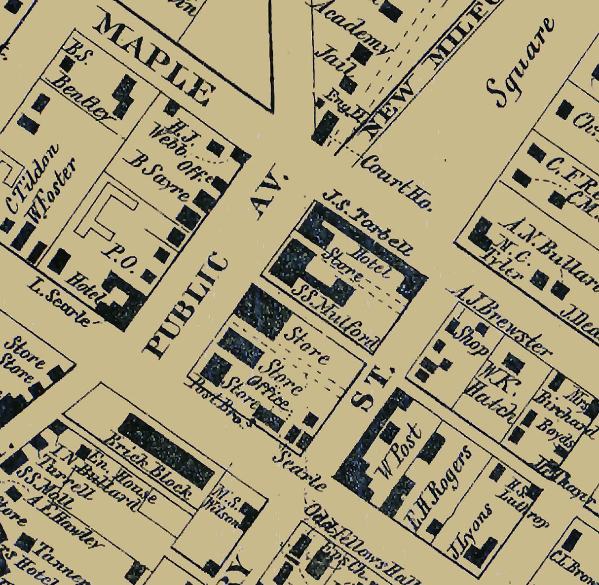 1858 Map of Montrose Susquehanna County Pennsylvania