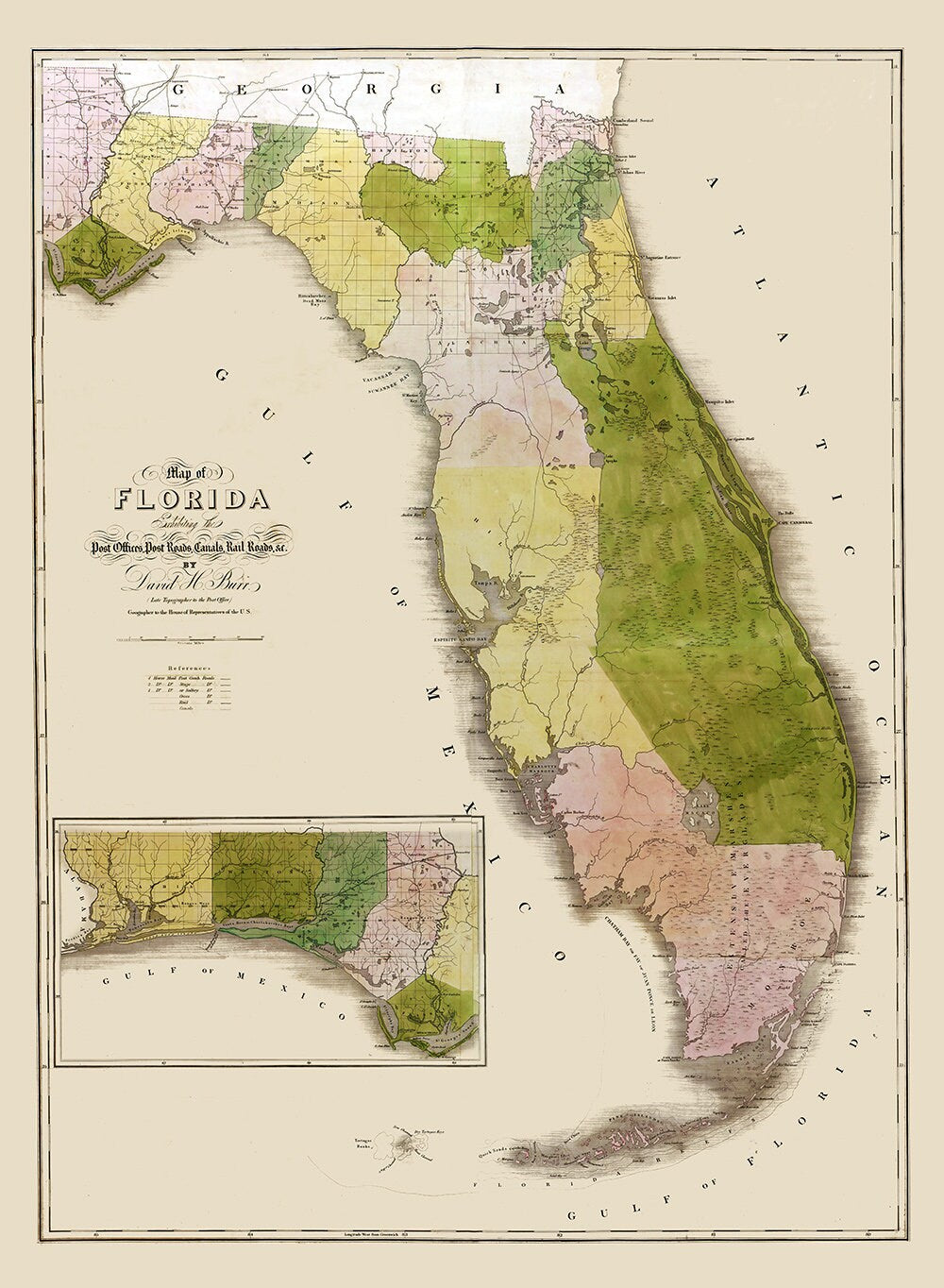 1839 Map of Florida