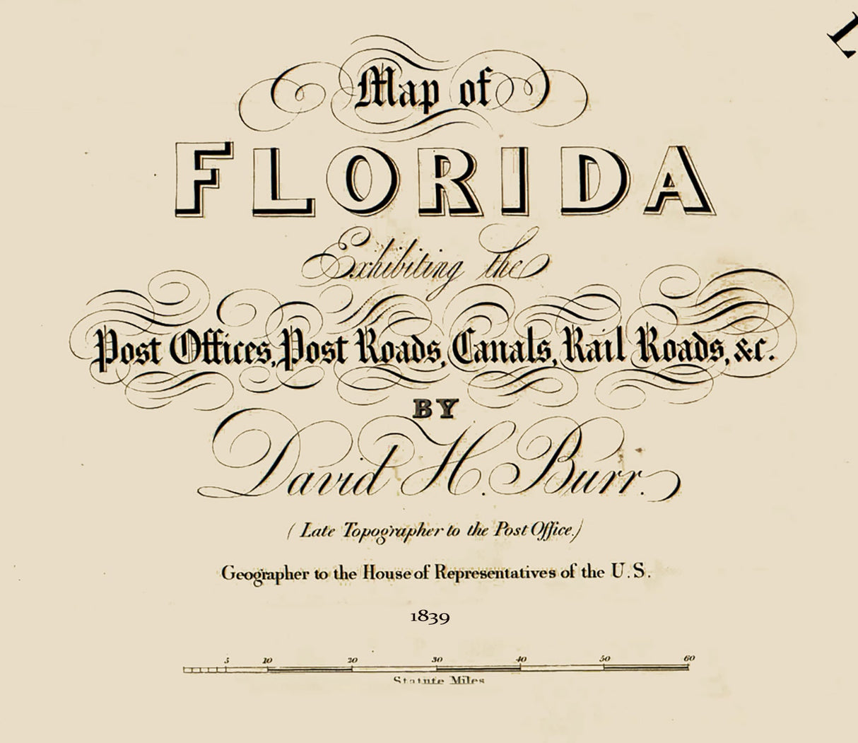 1839 Map of Florida