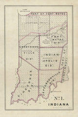 1840 Map of Indiana