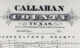 1870 Map of Callahan County Texas