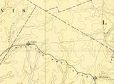 1885 Topo Map of Bastrop County Texas
