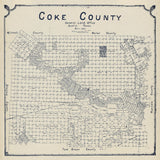 1904 Map of Coke County Texas