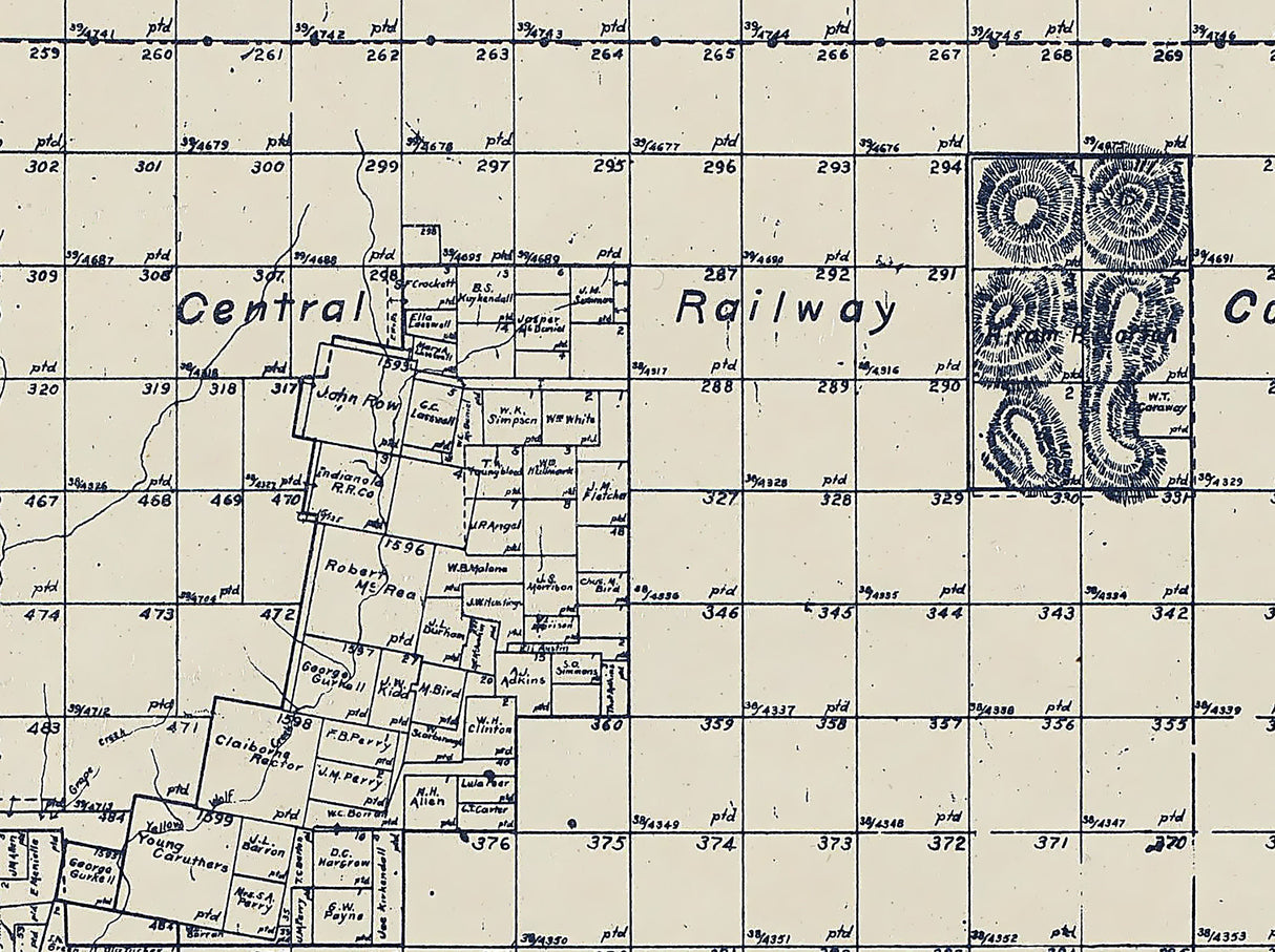 1904 Map of Coke County Texas