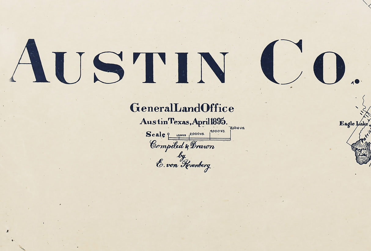 1915 Map of Austin County Texas