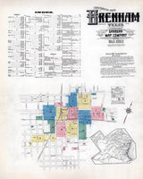 1912 Town Map of Brenham Washington County Texas