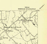 1930 Map of Brenham Texas