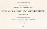 1861 Nautical Chart of Coquille River Oregon Entrance