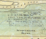 1858 Map of Susquehanna County Pa from actual surveys