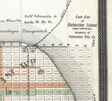 1890 Map of Galveston Texas