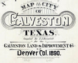 1890 Map of Galveston Texas