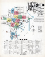 1897 Town Map of Marquette Michigan