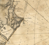 1779 Nautical Chart of the Delaware Bay