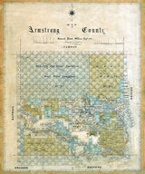 1881 Map of Armstrong County Texas