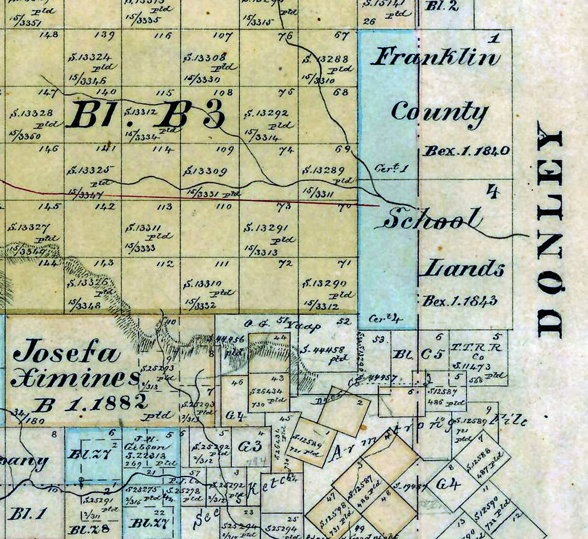 1881 Map of Armstrong County Texas