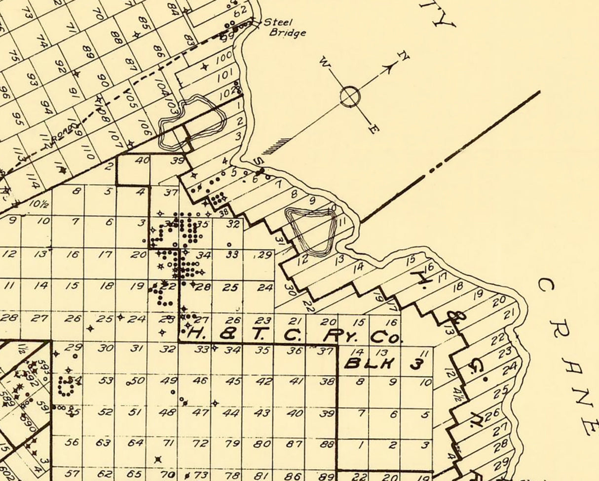 1920s Map of Pecos County Texas Oil Field