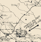 1920 Map of Laredo District Texas Oil Well Fields