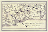 1916 Map of Gulf Coast Oil Fields Texas