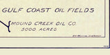 1916 Map of Gulf Coast Oil Fields Texas