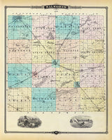 1878 Map of Walworth County Wisconsin