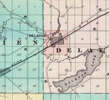 1878 Map of Walworth County Wisconsin