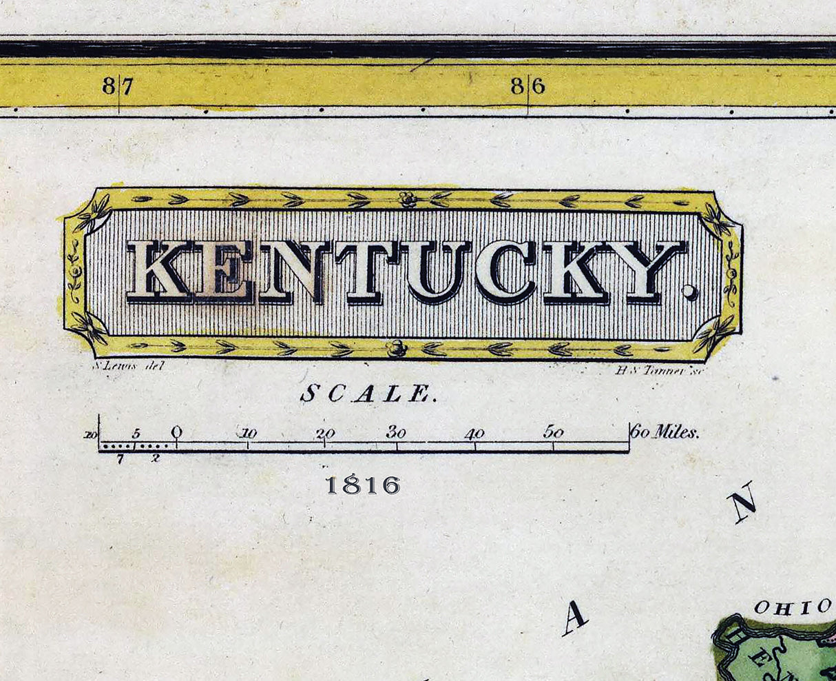 1816 Map of Kentucky