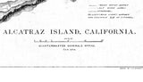 1894 Map of Alcatraz Island California