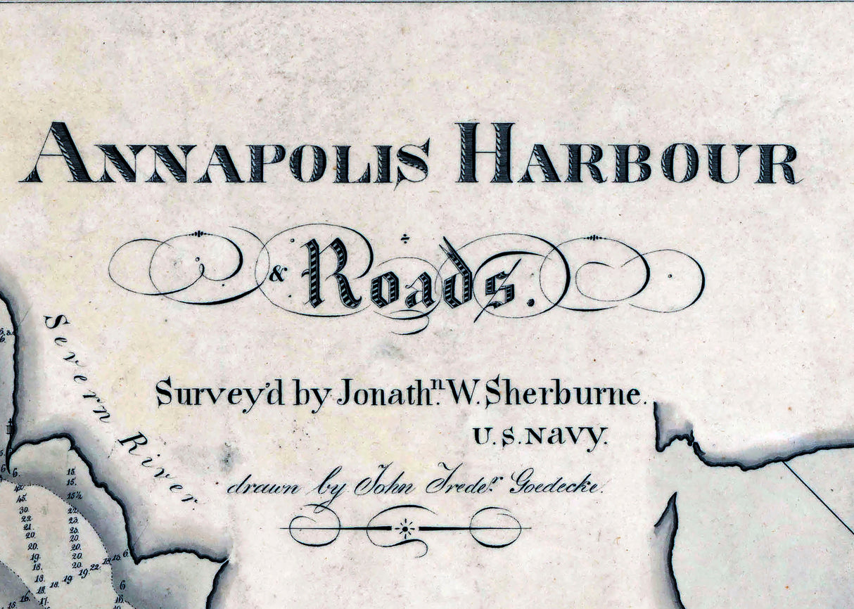 1818 Nautical Chart of Annapolis Harbour