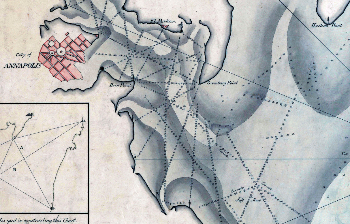 1818 Nautical Chart of Annapolis Harbour