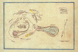 1846 Map of Kilowea Hawaii Volcano