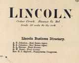 1868 Map of Lincoln Cedar Creek Sussex County Delaware