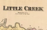 1868 Map of Little Creek Sussex County Delaware