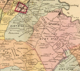 1868 Map of Murderkill Kent County Delaware