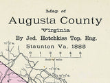 1885 Map of Augusta County Virginia