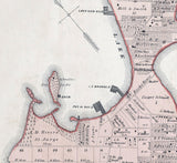 1874 Map of Put In Bay Island Ottawa County Ohio Lake Erie