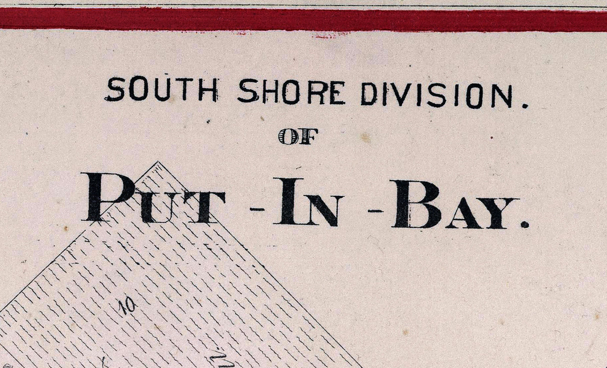 1874 Map of Put In Bay Ottawa County Ohio