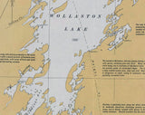 1925 Map of Reindeer Lake Area Manitoba and Saskatchewan Canada