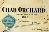 1879 Map of Crab Orchard Lincoln County Kentucky