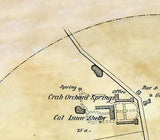1879 Map of Crab Orchard Lincoln County Kentucky