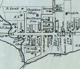 1879 Map of Hustonville Lincoln County Kentucky