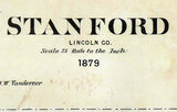 1879 Map of Stanford Lincoln County Kentucky