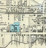 1879 Map of Stanford Lincoln County Kentucky