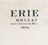 1874 Map of Erie Township Ottawa County Ohio