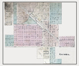 1874 Map of Genoa Ottawa County Ohio