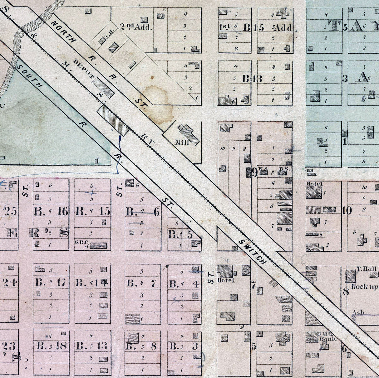 1874 Map of Genoa Ottawa County Ohio