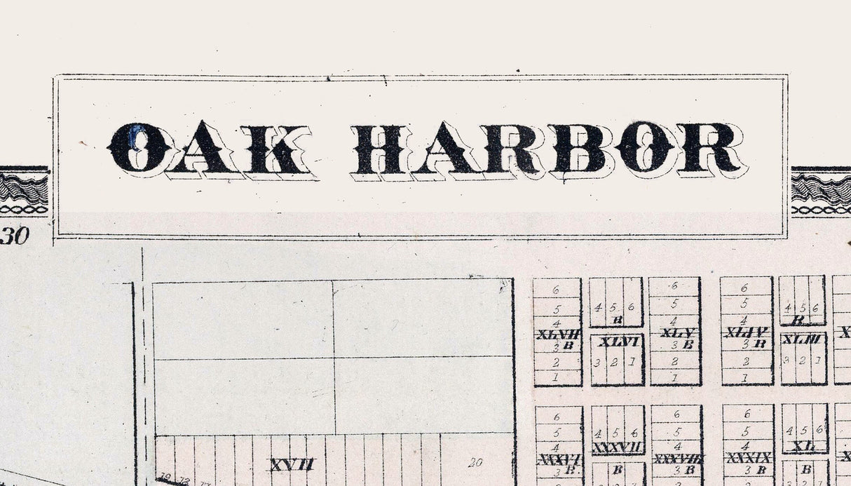 1874 Map of Oak Harbor Ottawa County Ohio