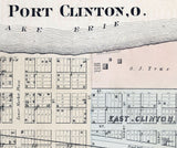1874 Map of Portage Township Ottawa County Ohio Port Clinton