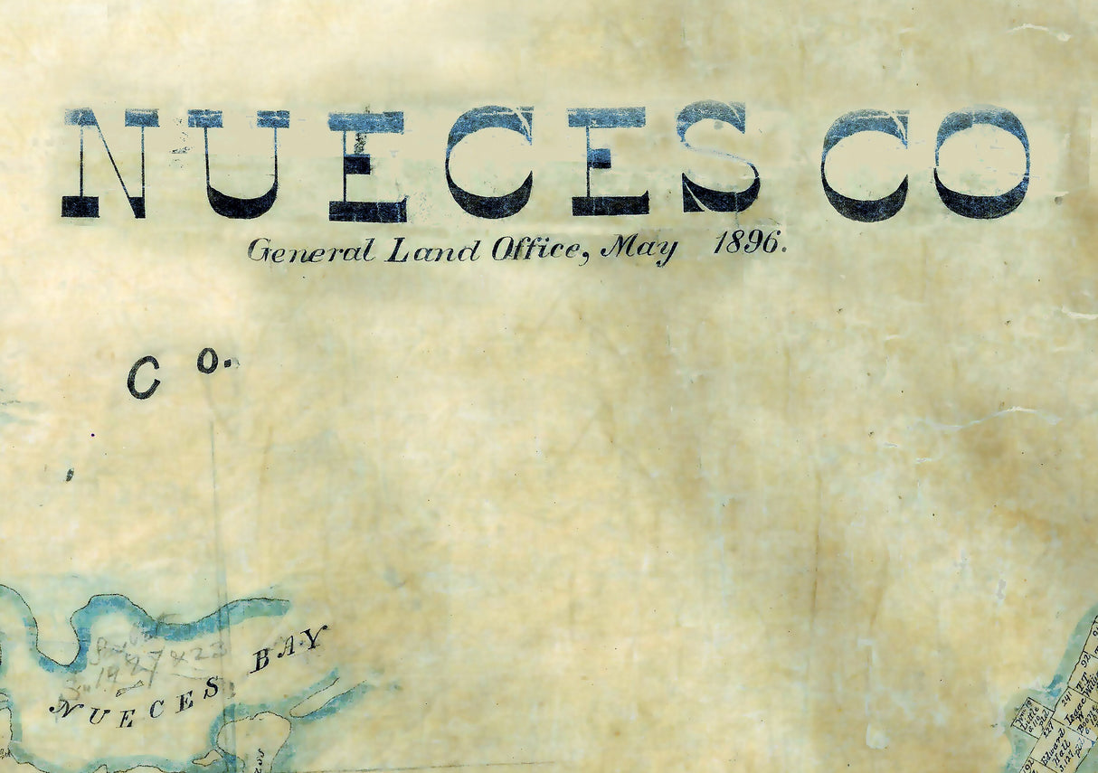 1896 Map of Nueces County Texas